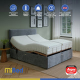 Mibed superking adjustable bed and mattress grey, imported from the UK