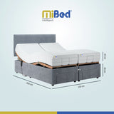 Mibed superking adjustable bed and mattress grey, imported from the UK