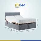 Mibed superking adjustable bed and mattress grey, imported from the UK