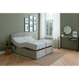 Mibed Kingsize adjustable bed and mattress Dark Grey, imported from the UK