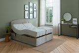 Mibed Kingsize adjustable bed and mattress Dark Grey, imported from the UK