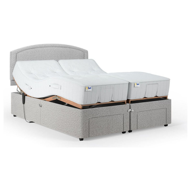 Mibed Kingsize adjustable bed and mattress Dark Grey, imported from the UK