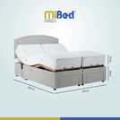 Mibed Kingsize adjustable bed and mattress Dark Grey, imported from the UK