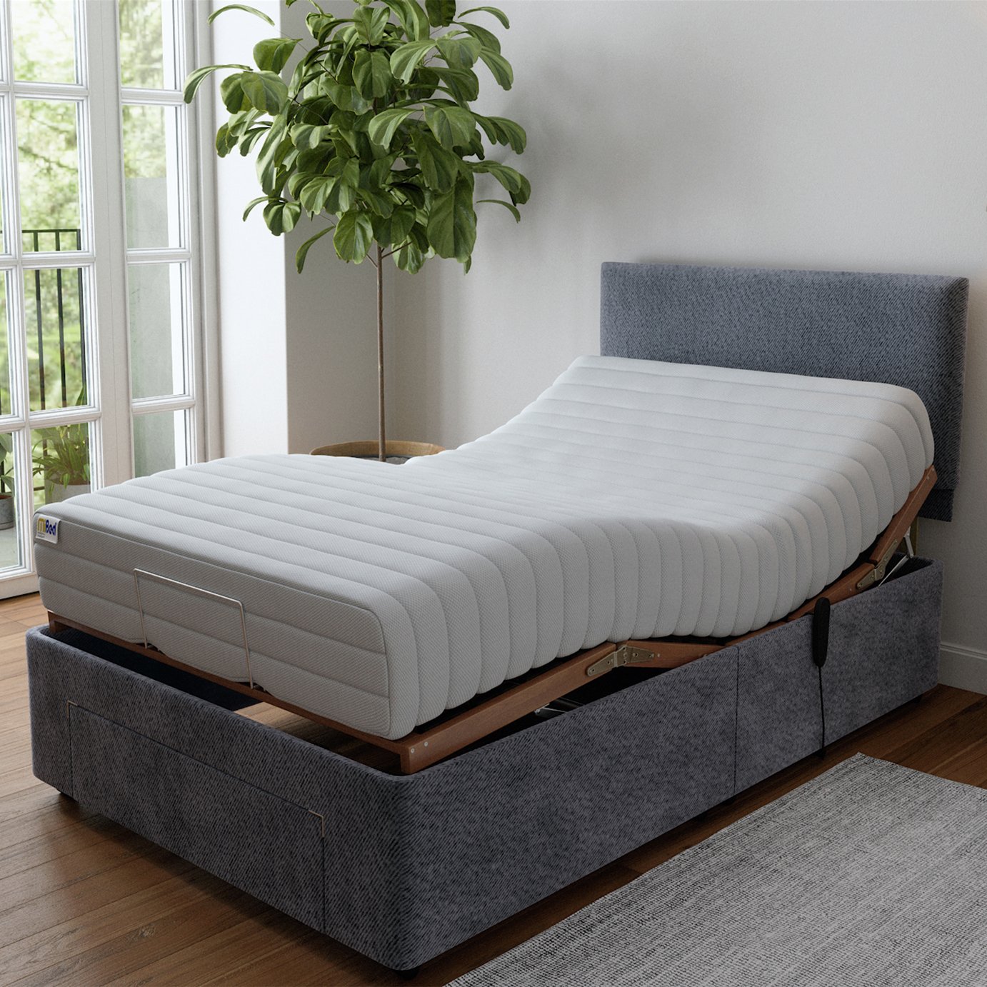 Mibed Small Double Adjustable Bed with Mattress, imported from the UK