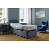 Mibed Single Adjustable Bed with Mattress Grey, imported from the UK