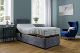 Mibed Single Adjustable Bed with Mattress Grey, imported from the UK