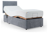 Mibed Single Adjustable Bed with Mattress Grey, imported from the UK