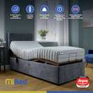 Mibed Single Adjustable Bed with Mattress Grey, imported from the UK
