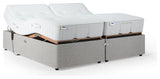 Mibed superking adjustable bed and mattress set in grey, imported from the UK