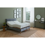 Mibed Adjustable Bed with Mattress Grey Kingsize, imported from the UK