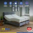 Mibed Adjustable Bed with Mattress Grey Kingsize, imported from the UK