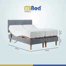 Mibed Adjustable Bed with Mattress Grey Kingsize, imported from the UK