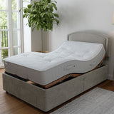 Mibed Small Double Adjustable Bed with Storage Drawer and Mattress in Grey, imported from the UK