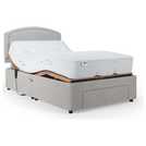 Mibed Small Double Adjustable Bed with Storage Drawer and Mattress in Grey, imported from the UK