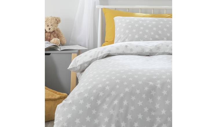 Habitat reversible star grey bedding set toddler, imported from the UK