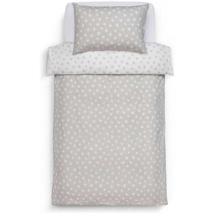 Habitat reversible star grey bedding set toddler, imported from the UK