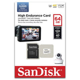 SanDisk microSD High Endurance 100MBs 64GB, imported from the UK