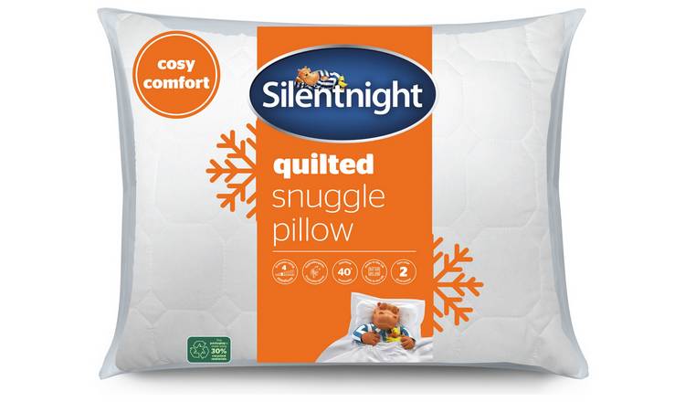 Silentnight Quilted Snuggle Hollowfibre Soft Pillow L76 x W48cm (British brand)