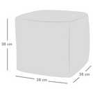 rucomfy Jumbo Cord Cube Bean Bag Mustard 38cm, imported from the UK