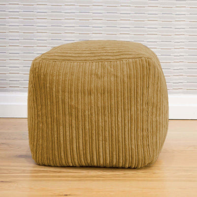 Pouffe cube jumbo côtelé moutarde rucomfy 38cm