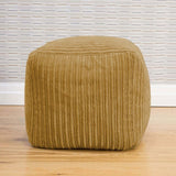 rucomfy Jumbo Cord Cube Bean Bag Mustard 38cm, imported from the UK