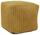 rucomfy Jumbo Cord Cube Bean Bag Mustard 38cm, imported from the UK