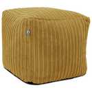 rucomfy Jumbo Cord Cube Bean Bag Mustard 38cm, imported from the UK