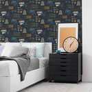 Fresco Game Over Black wallpaper 52cm x 10m roll - British product