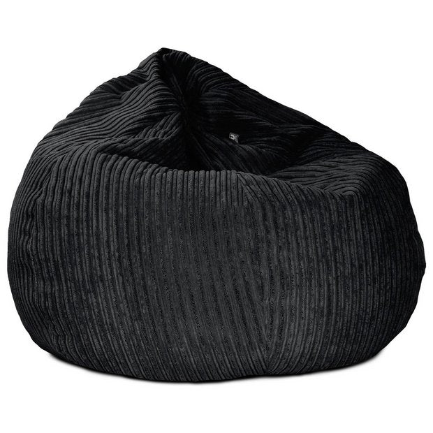 rucomfy jumbo bean bag chair black, imported from the UK