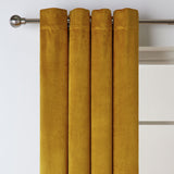 Habitat mustard eyelet velvet curtains 229x229cm - British product