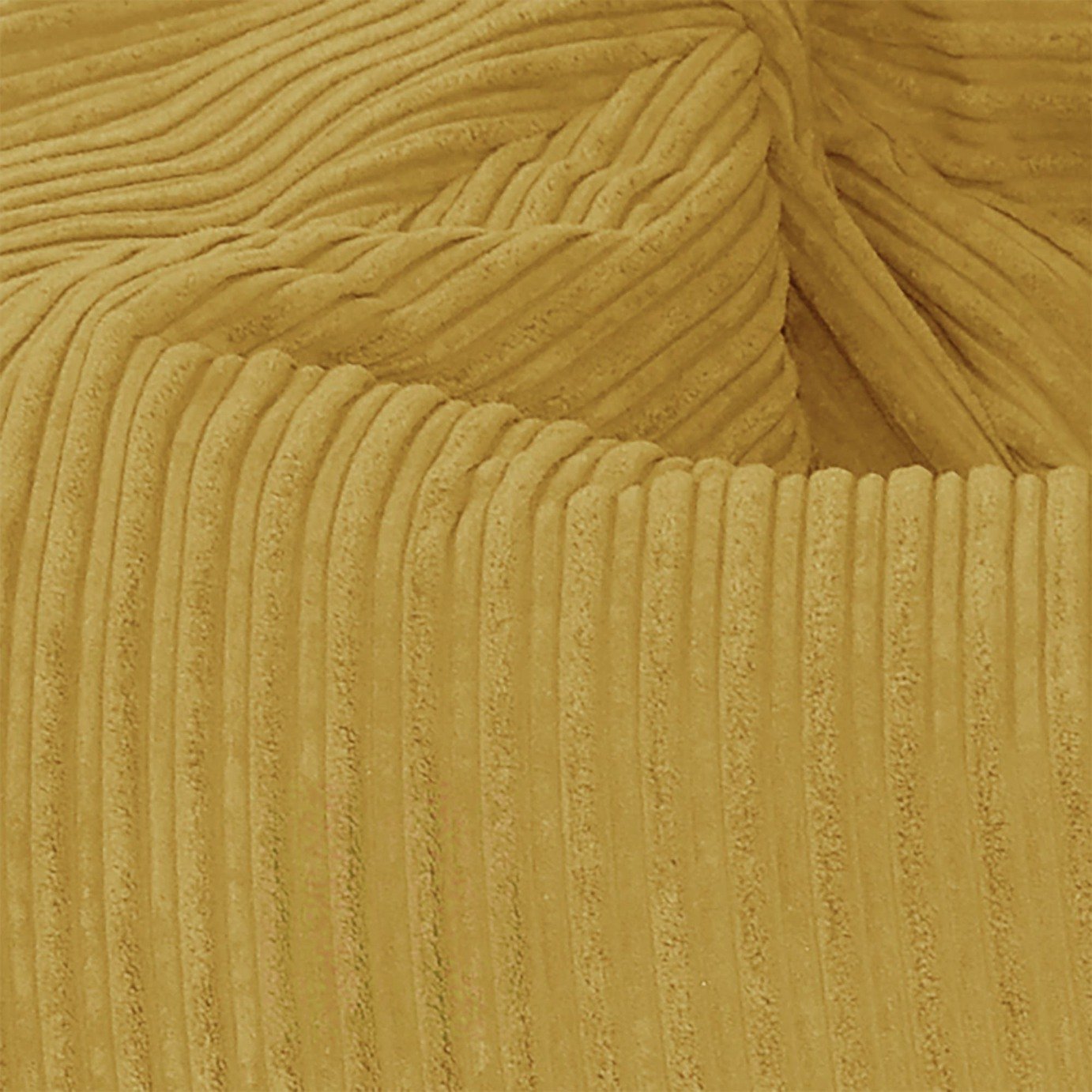 rucomfy Mustard Jumbo Cord Bean Bag Chair, imported from the UK