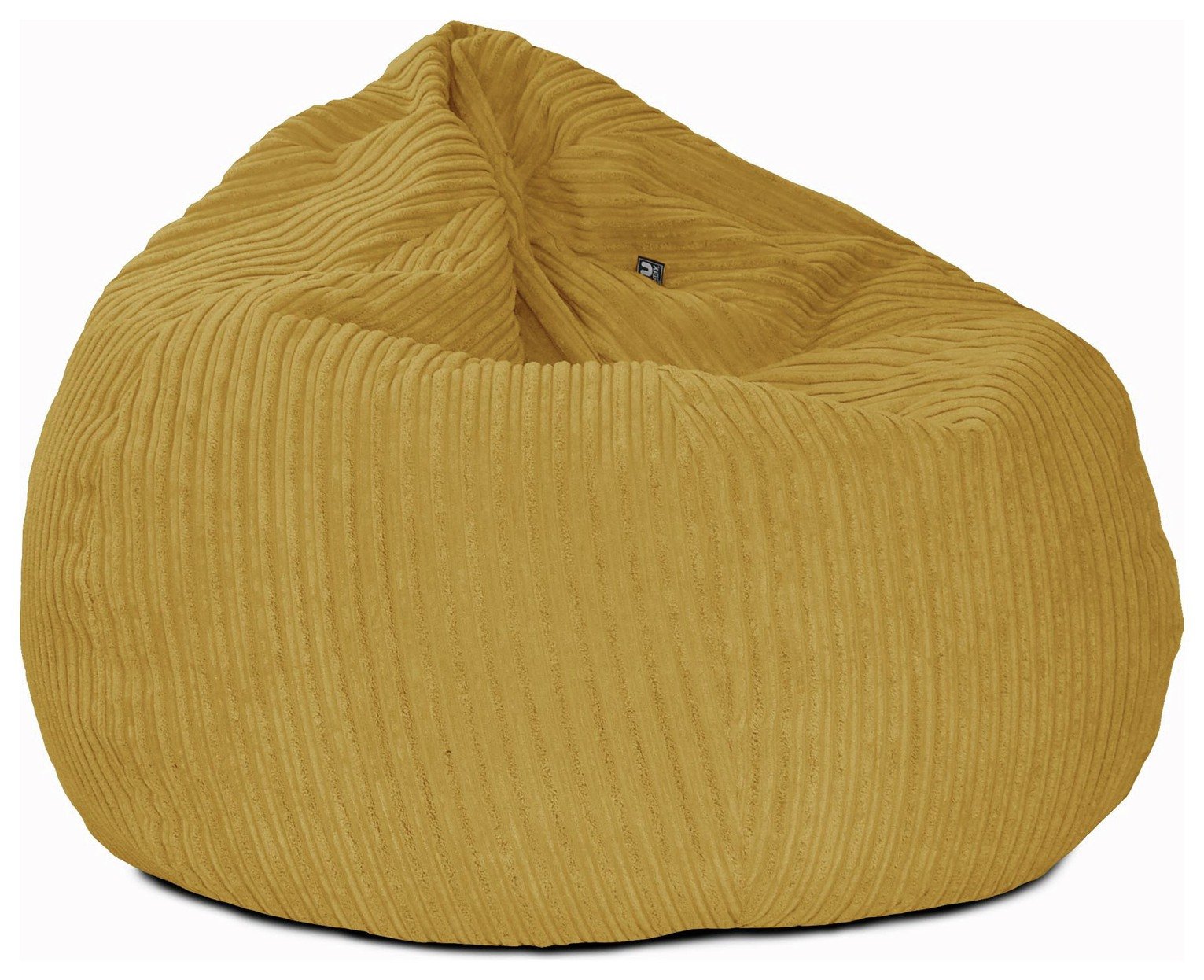 rucomfy Mustard Jumbo Cord Bean Bag Chair, imported from the UK