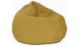 rucomfy Mustard Jumbo Cord Bean Bag Chair, imported from the UK