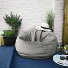 rucomfy Velvet Slouchbag Bean Bag Light Grey, imported from the UK