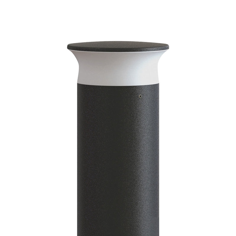 Integral black outdoor bollard light 800mm (British brand)