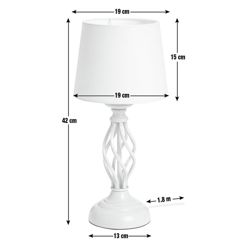 Argos Home Twist cream table lamp 42cm - British product