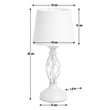 Argos Home Twist cream table lamp 42cm - British product