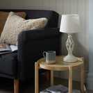 Argos Home Twist cream table lamp 42cm - British product
