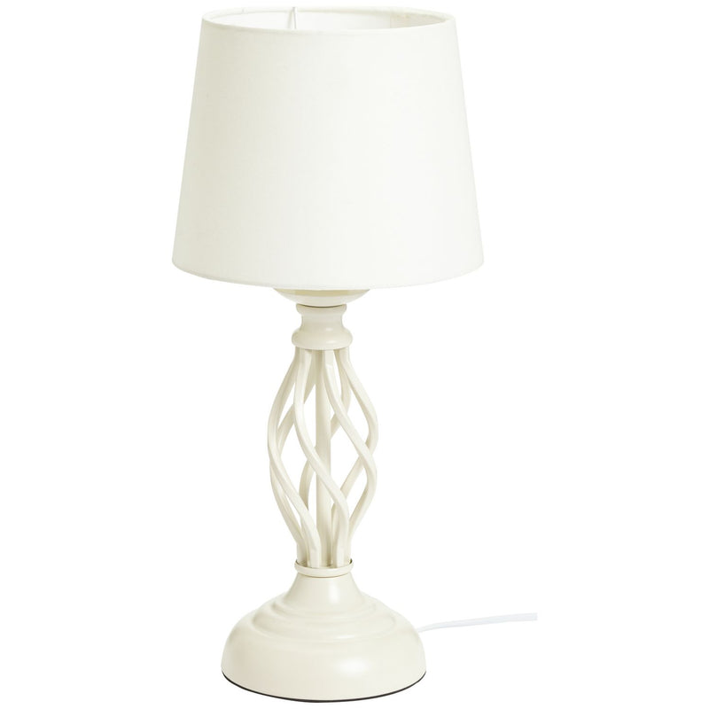 Argos Home Twist cream table lamp 42cm - British product