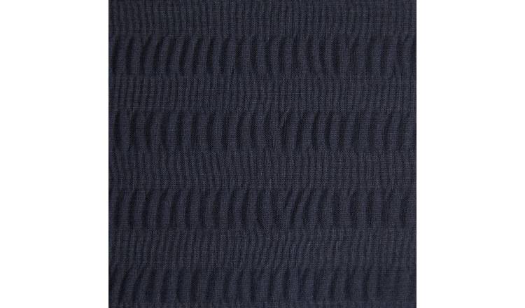 Habitat navy seersucker duvet cover set for double beds, UK version