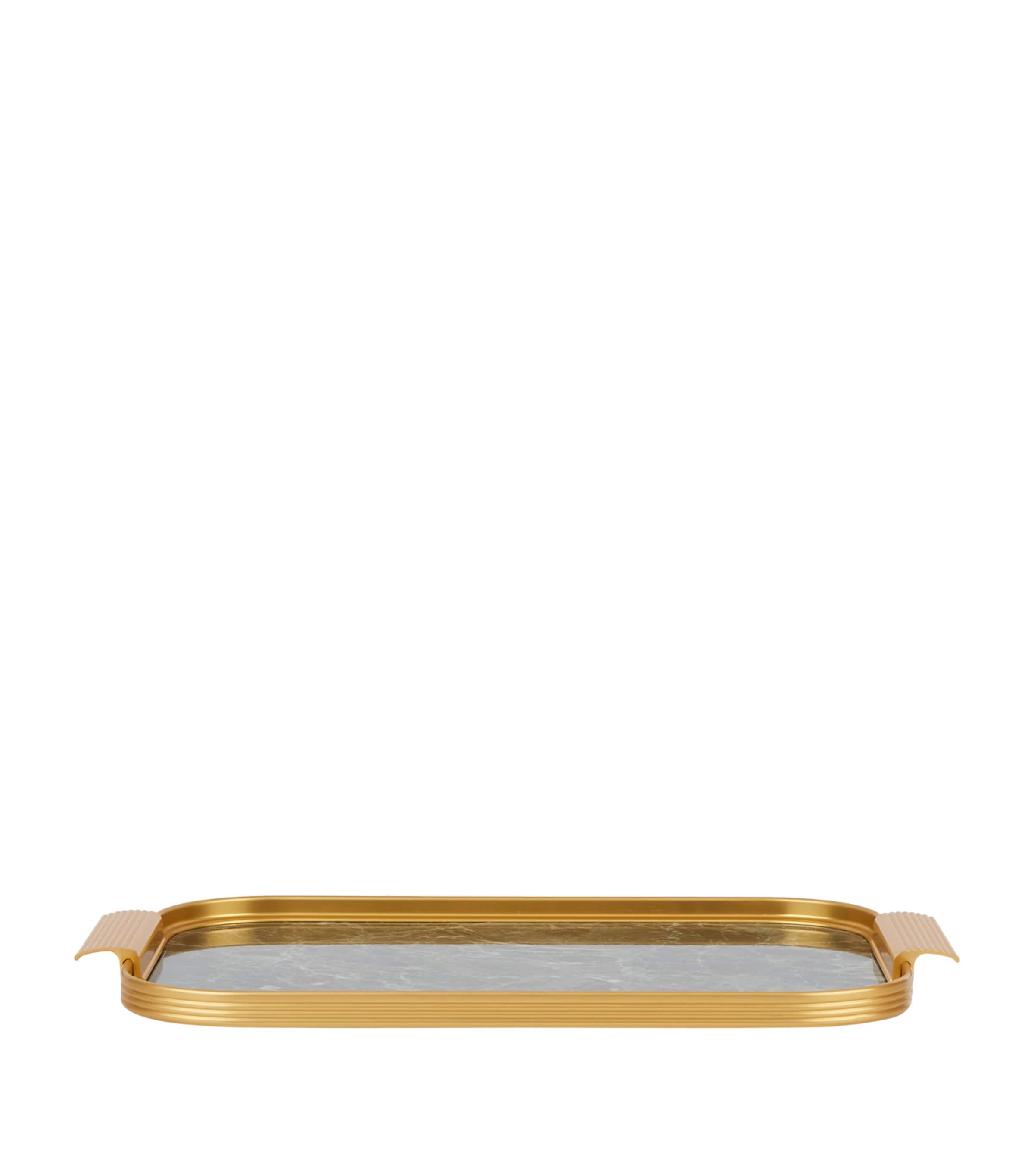 Kaymet marble ribbed serving tray 35cm, UK version
