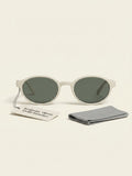 CELINE oval-frame metal sunglasses with tinted lenses, UK version