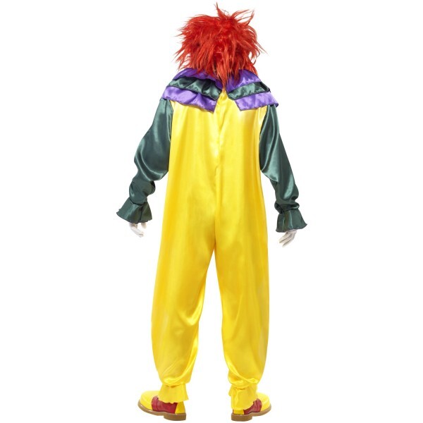 Smiffys classic horror clown costume jumpsuit and mask (British brand)