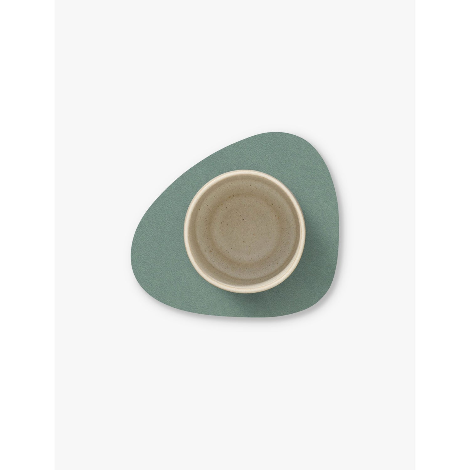 Lind DNA curved leather glass placemat 11x13cm, UK version