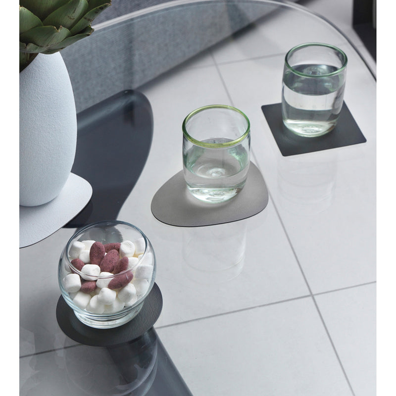 Lind DNA square leather glass mat 10cm (British brand)