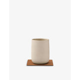 Lind DNA square leather glass mat 10cm - British product