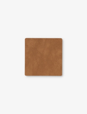 Lind DNA square leather glass mat 10cm - British product