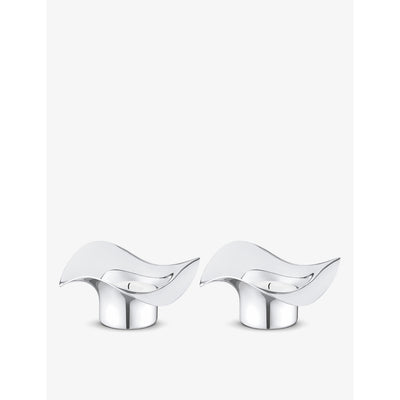 selfridges Georg Jensen Cobra Stainless Steel Tealights Set of Two- Buy online at McGrocer