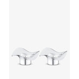 Georg Jensen Cobra tealight holders stainless steel set of two (British brand)