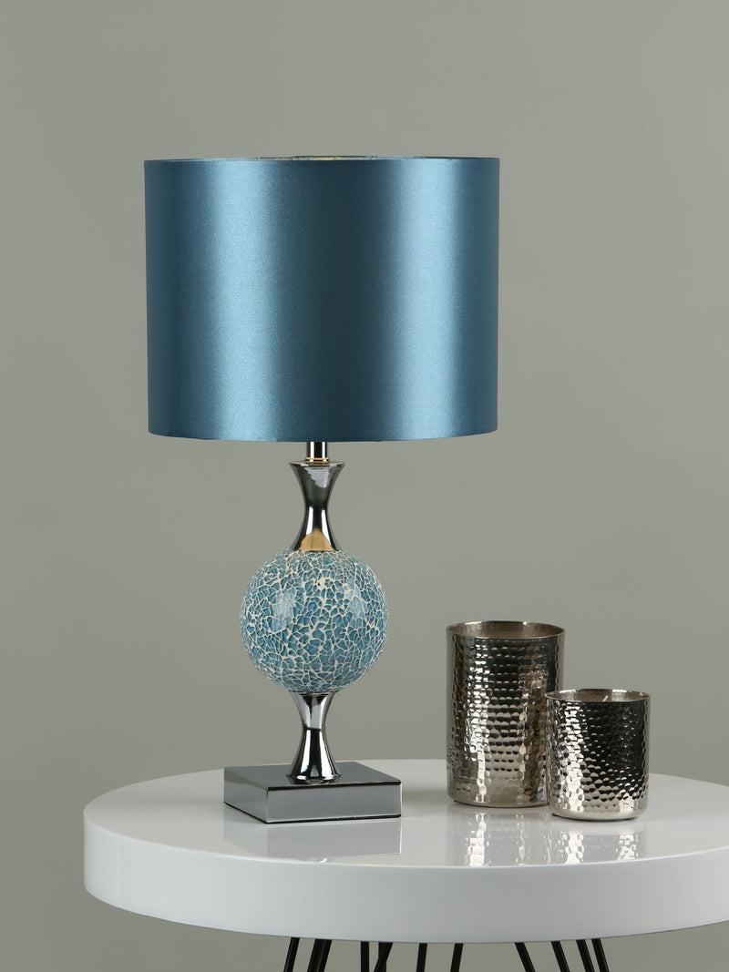 Dar Lighting Blue Elsa table lamp 50cm - British product